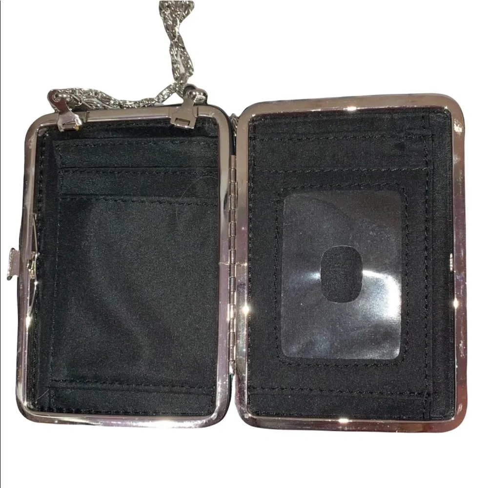 Splattered Multicolored Wallet with Hidden Strap